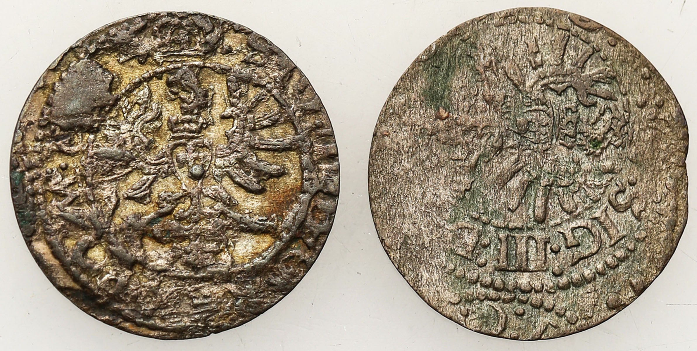 Zygmunt III Waza. Szeląg 1623, Wilno, zestaw 2 monet